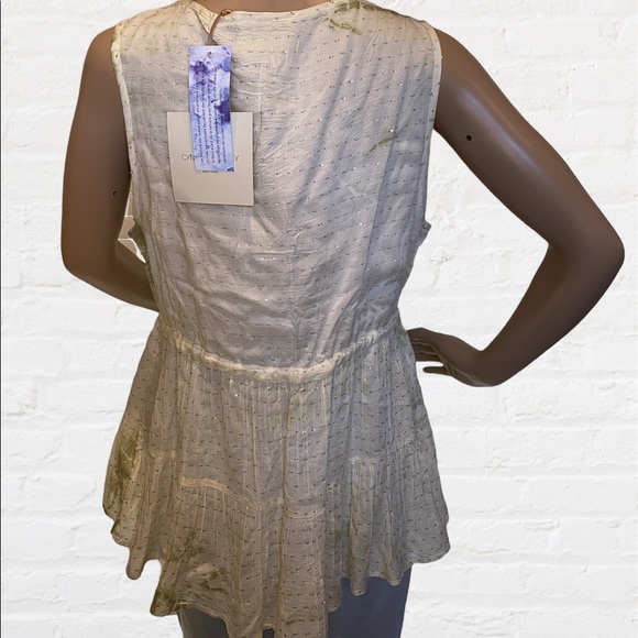 Cynthia Rowley Flowy Cami Embellished Tank Top Sleeveless Blouse Size Small NWT - Picture 2 of 5